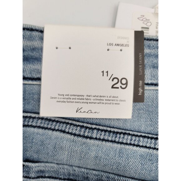 KanCan Womens Size 11/29 High Rise Super Skinny Rosie Medium Wash Button Fly - Picture 7 of 10